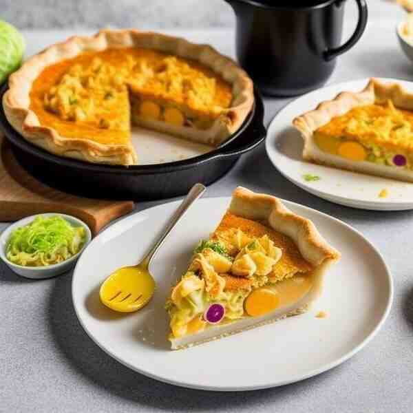 Пирог ленивый с капустой и яйцами